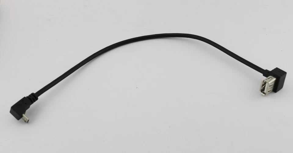 1x USB 2.0 A Female Angle to Micro USB 5 Pin Male Down Angled Adapter Cable 30cm - Image 2 of 4
