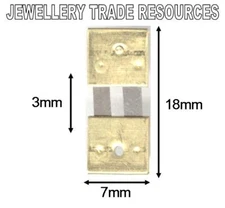 CLOCK SUSPENSION SPRING TOP QUALITY STEEL & BRASS 18mm Long x 7mm Wide