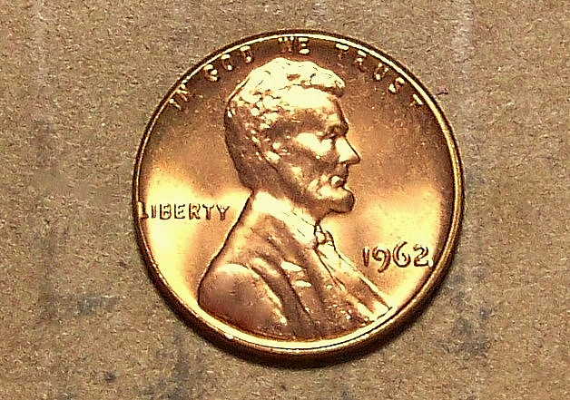1962   P    UNC   Lincoln Memorial Cent                             90822205-05-