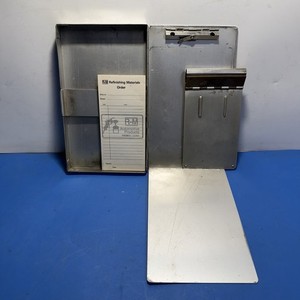 Vintage Shaw-Walker B&P Loose Leaf Metal Wall Clipboard Order Holder w/ R-M Pad