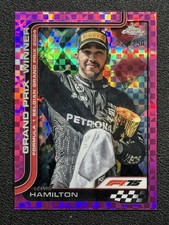 2025 Topps Chrome F1 Racing Lewis Hamilton #106 Pink Checker Flag Refractor /250