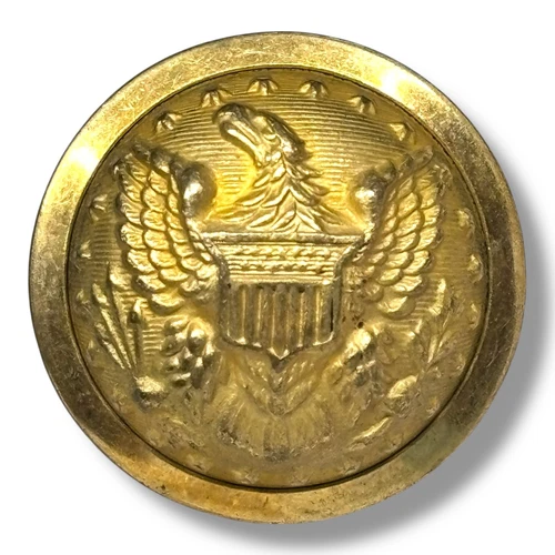 Civil War Era 23mm Eagle Coat Button Cumner Jones & Co Boston Brass Military