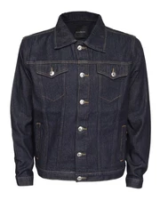 NWT JOHN RICHMOND JEAN JACKET dark bllue cotton denim luxury Italy 54