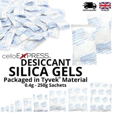 TYVEK® Silica Gel Desiccant Packs - Moisture Absorber Bags All Sizes 0.4g - 250g