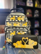 Disney Loungefly Lion King - Simba Loves Nala Backpack and Wallet black & white