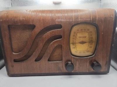 #ad #ad Philco Tube Radio Wood Tabletop Cabinet Vacuum Tubes Project Parts $135.94