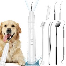 Dog Plaque Remover - Pet Sonic Teeth Cleaner with LED Light -Teeth Cleaning K...