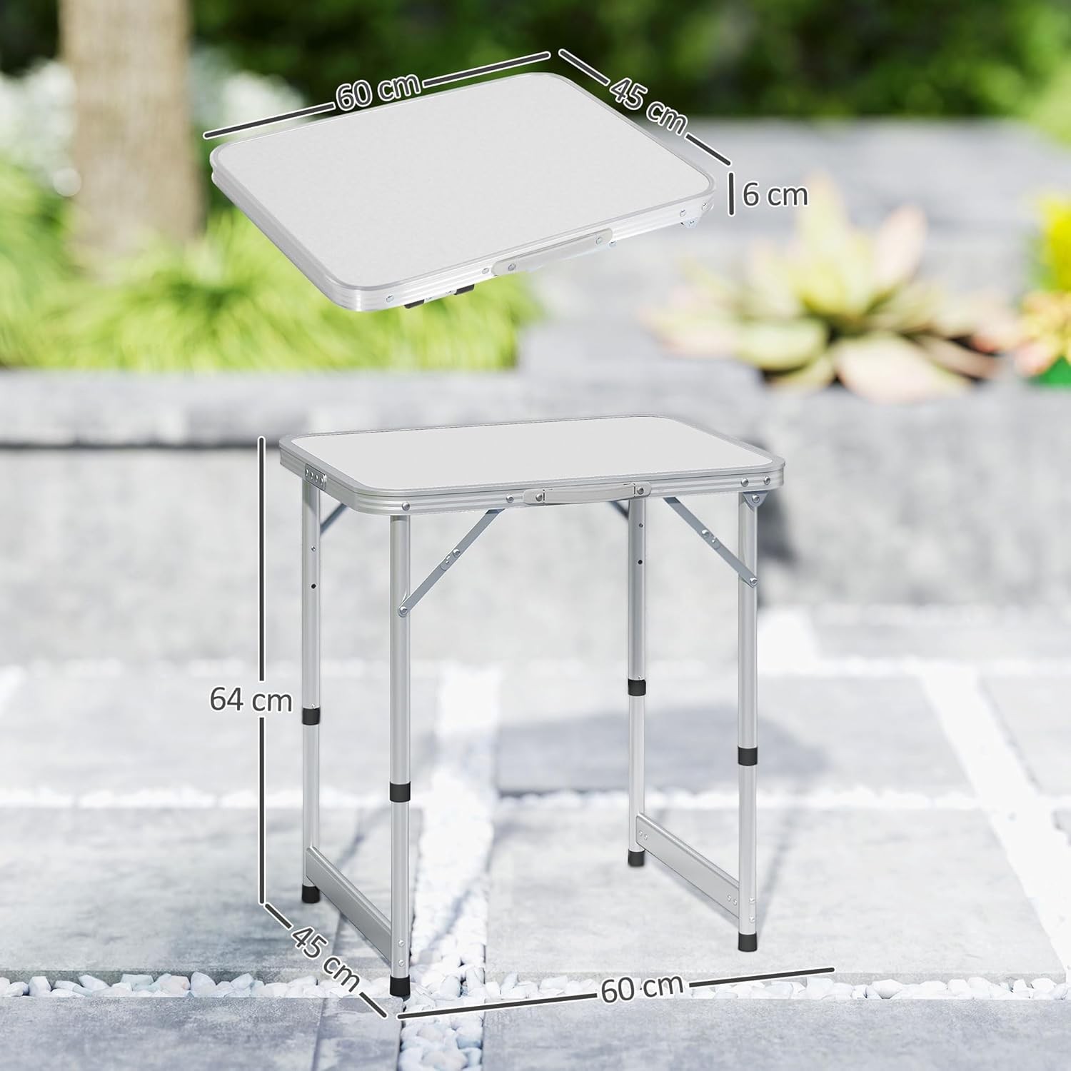 Table de camping pliante hauteur réglable pour résoudre le manque d'espace - 3