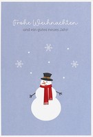 Weihnachten Unverpackte Weihnachtskarte Mit Umschlag Schneemann Frohe Weihnachte