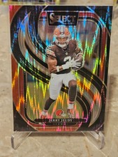 2024 Panini Select Jerry Jeudy Red & Black Shock Prizm Premier Level #169 Browns