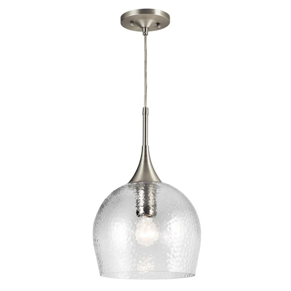 Mini colgante Kichler Lighting Sloane de 10 pulgadas níquel cepillado moderno contemporáneo Foto 3 de 4