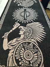 Mexican Poncho Serape Aztec Eagle Warrior Mexican Poncho 40 x 90 Inches