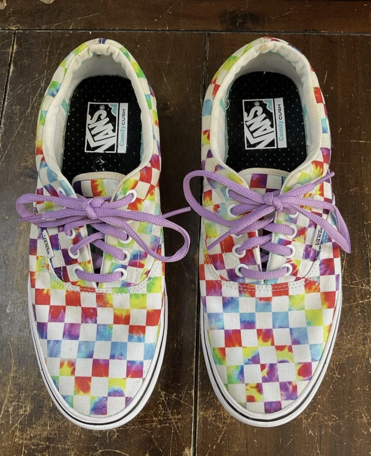 Scarpe basse Vans a scacchiera comode crush da uomo taglia 10