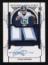 2023 Panini National Treasures Rookie Black 4/5 Tyjae Spears #191 Patch Auto 1t5