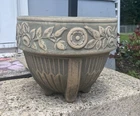Vtg Red Wing Pottery Jardiniere Ransbottom Brush ware  Large Mat Green Roses