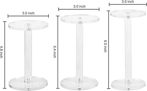 Acryl Display Riser Schmuck Uhren Rund Podest Ständer Kleine Figur Set - Bild 6 von 6