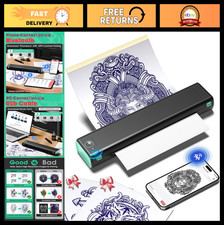 Wireless Tattoo Stencil Printer M08F, Thermal Printer with 10 Transfer Papers, C