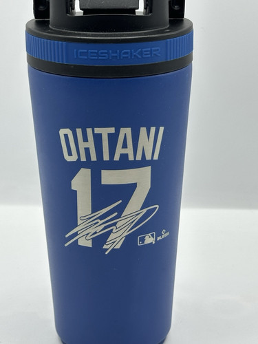 Shohei Ohtani 26 oz bicchiere agitatore ghiaccio acciaio inox Los Angeles Dodgers blu - Foto 2 di 7