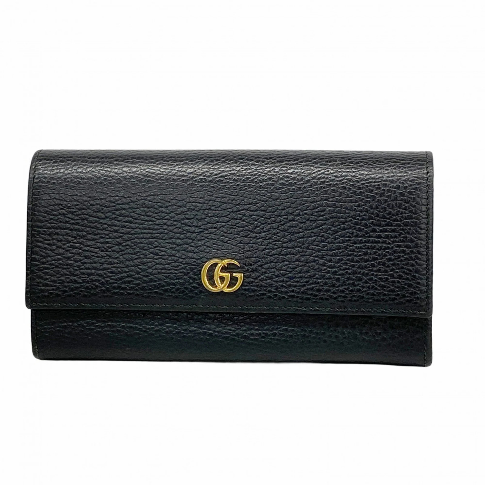 Gucci GG Marmont Long Wallet 456116 Leather Black Women's GZl1fci1
