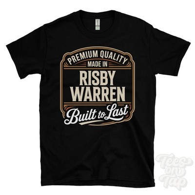 MADE IN RISBY WARREN PREMIUM QUALITY BUILT TO LAST T-SHIRT appleby england