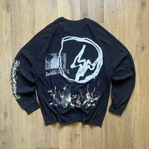 カクタスフラグメント　ロンt xl 未使用 TRAVIS SCOTT CACTUS JACK FOR FRAGMENT LOGO L/S T-SHIRT XL