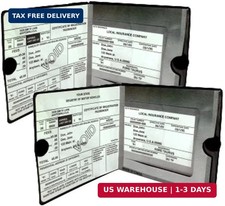 ESSENTIAL Car Auto Insurance Registration BLACK Document Wallet Holders 2 Pack -