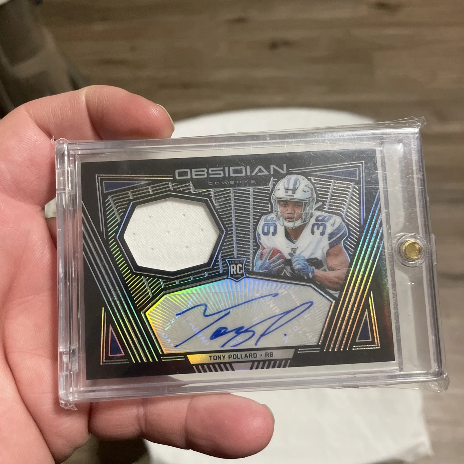 Tony Pollard Panini Obsidian Rookie Jersey Autos #TPO Base