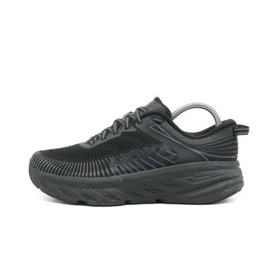 Hoka One Herren Bondi 7 Sneaker Schwarz Mesh Low-Top Dämpfung Laufschuhe EU 42