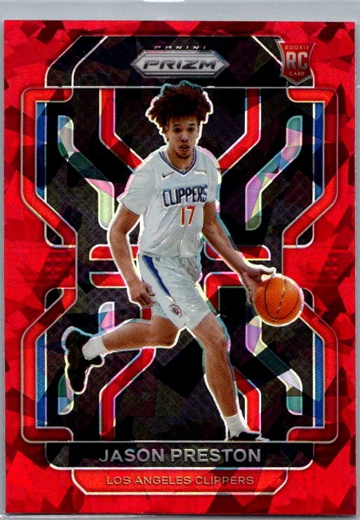 2021-22 Panini Prizm #327 Jason Preston Red Ice