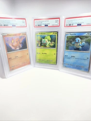 Charmander Bulbasaur Squirtle 151 Poster Collection Promos Sequential PSA9