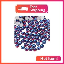 Beadsland Flat Back Crystal Rhinestones Round Gems for Nail Art and Craft Glue F