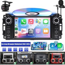 For Jeep Wrangler 2007-2015 Car Radio Stereo CD DVD Player Apple CarPlay GPS USB