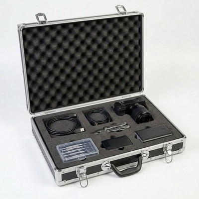 Professional Aluminum Hard Case 23'' Customizable DIY Foam Equipment Box
