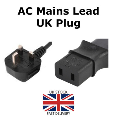 TANDBERG Ersatz Netzkabel für Oldtimer Geräte 2 Pin auf UK Stecker
