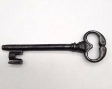 Ancienne Clé serrure Cuisse grenouille Clef porte fer forgé D-8 mm L 124 mm