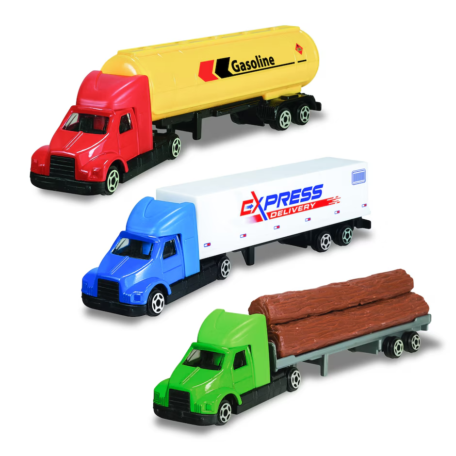 3  pcs TURBO WHEELS BIG RIG HAULER SEMI-TRUCKS & EXPRESS, TANKER & LOG TRAILERS-image