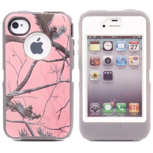 OtterBox for Apple iPhone 4/4S Defender Series Case & Clip - Ap/Pink camo New  - Image 2 of 3