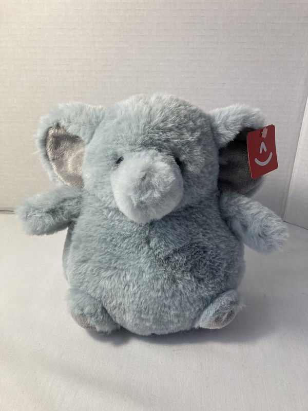 Aurora Nubbies Elephant 8” Gray Plush With Tag