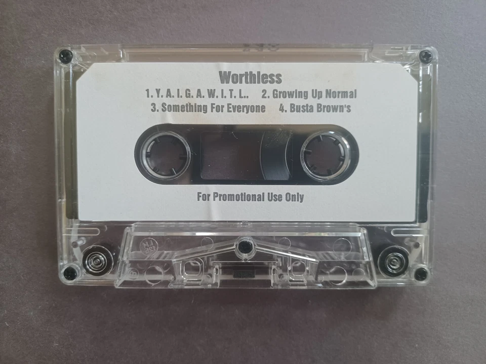 WORTHLESS UNITED  EP Promo Demo Cassette Tape NJ punk rock 1997 private press - Image 2 of 4