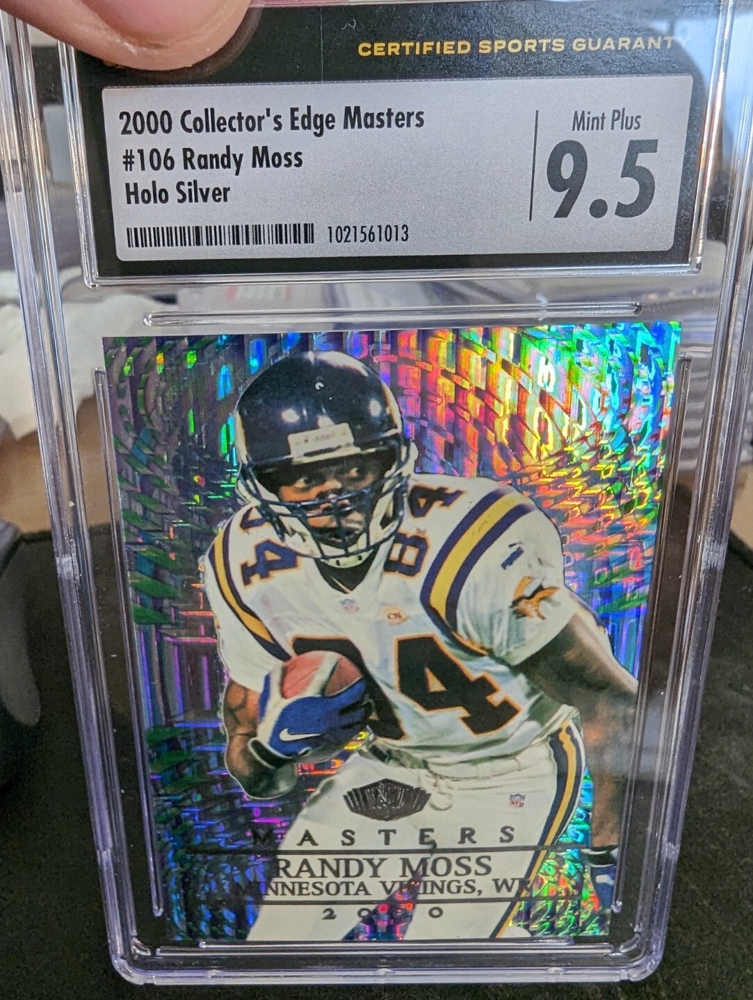 2000 Collector's Edge Masters #106 Randy Moss Holo Silver CSG 9.5 MINT+ /1000