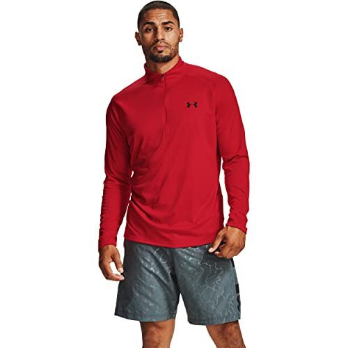 UNDER ARMOUR MENS TECH 20 НА МОЛНИИ - РАЗМЕР МУЖСКОЙ большой - КРАСНЫЙЧЕРНЫЙ 7390₽