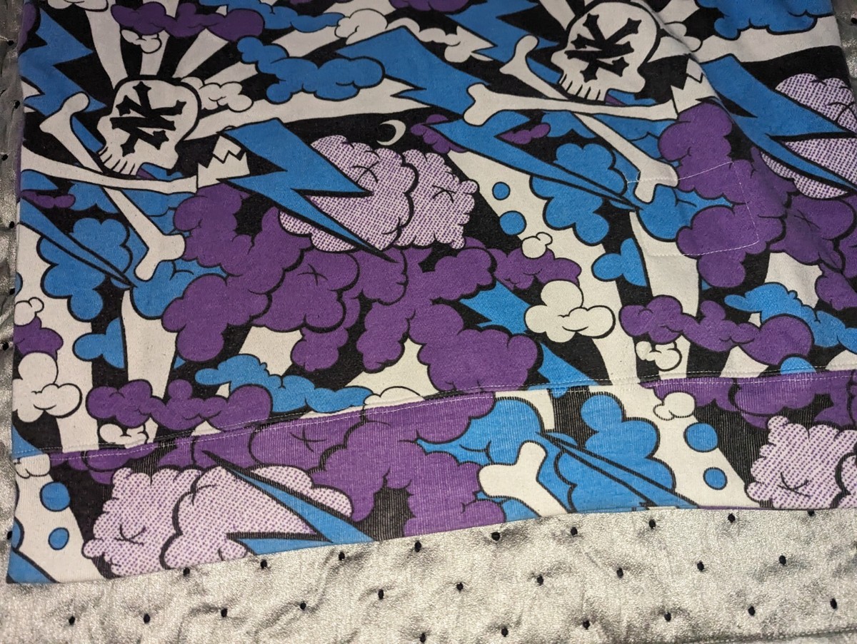 Rare 2007 Zoo York Full Zip All Over Print Skateboard Hoodie KAWS