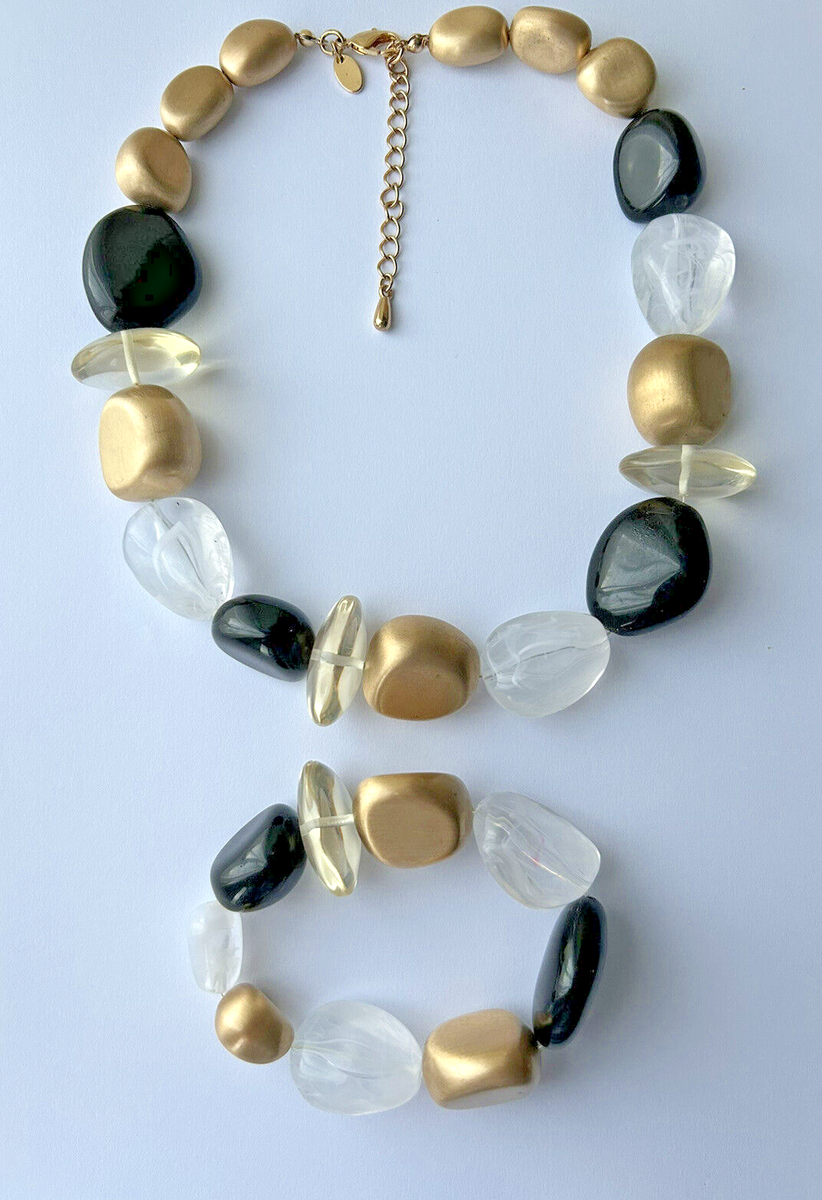 Marks and Spencer beaded collar/choker necklace and bracelet set (#3)