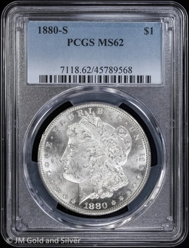 1880-S $1 Morgan Silver Dollar PCGS MS 62 | Uncirculated UNC