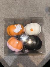 Rare  NIB 8ct Painted Foam Pumpkins Set 3x2.5 inches From Target.