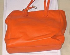 Authentic Versace Collection Pebbled Red Leather Large Tote Top Zipper Purse Bag