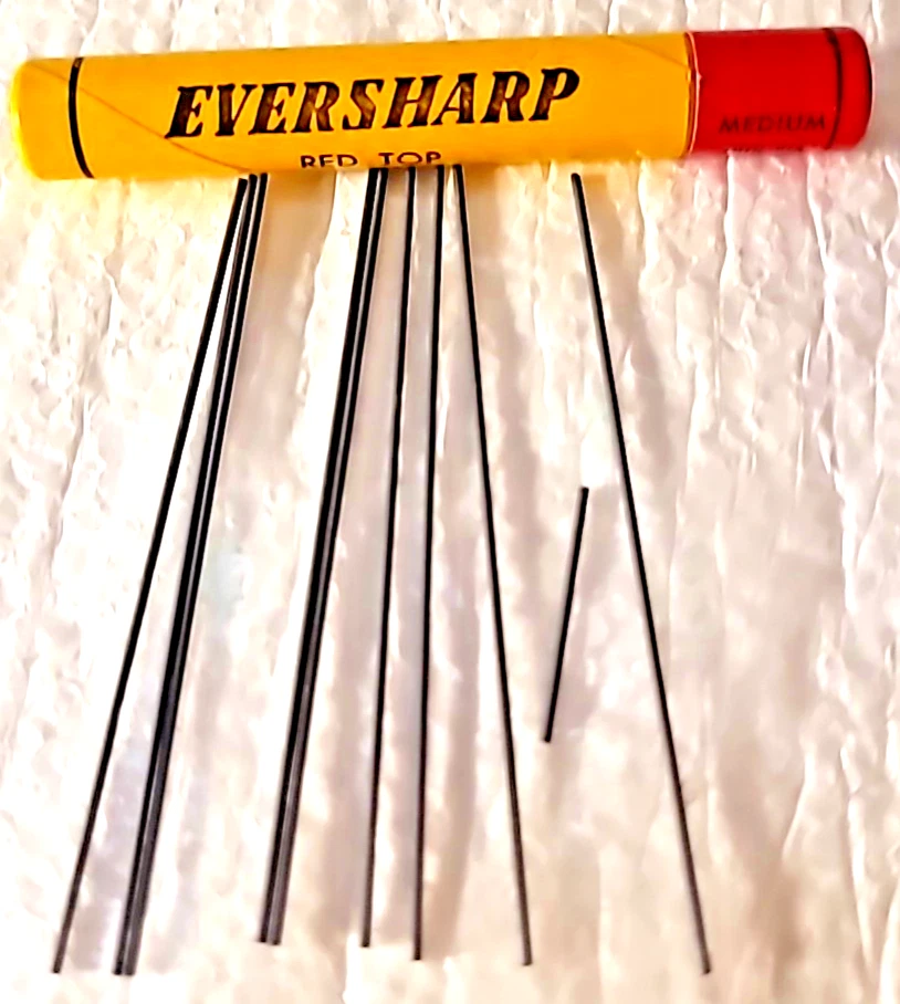 Antigo EVERSHARP Chumbo Superior Vermelho 0,036 Diâmetro Médio Fino #9,25 peças 2,75" de Comprimento Fabricado nos EUA - Imagem 2 de 4