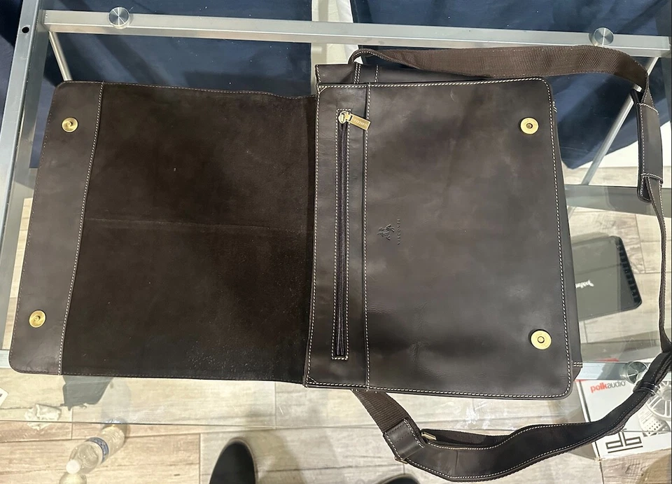 BOLSO DE HOMBRO/MENSAJERO VISCONTI MARRÓN CUERO GENUINO PARA HOMBRE Foto 4 de 4