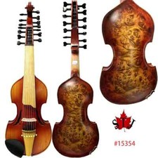 SONG Master Viola d'Amore 7 7 Strings 14" ,Bird's Eye,Hand made old Violin 15354