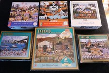 LOT OF 6 JANE WOOSTER SCOTT 1000 pc puzzles -...